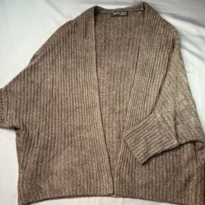 Barefoot Dreams Cozy Chic Lite Dolman Sleeve Mink Brown Cozy Cardigan size small